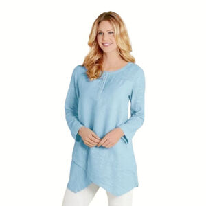 Soft Surroundings Breezy Nights Linen Blend Coastal Tunic sz L